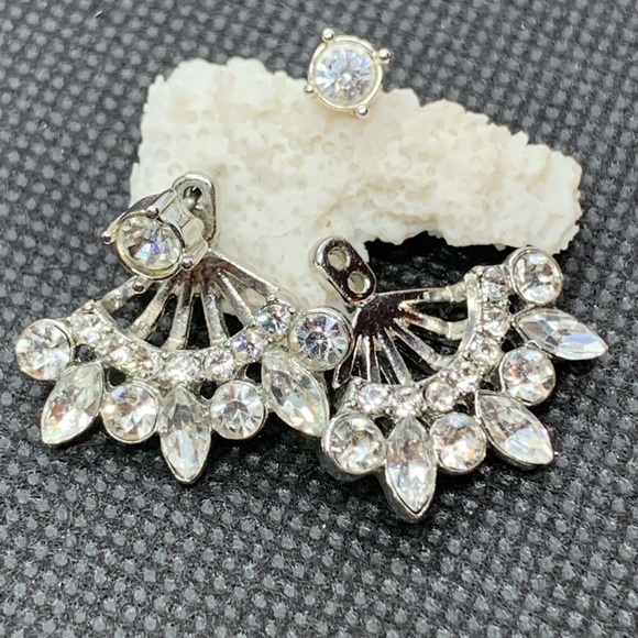 Rhinestone Crown Ear Jackets EUC - Picture 4 of 5